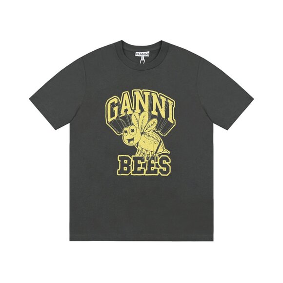 Ganni Cartoon Bee Print Short-Sleeved T-Shirt